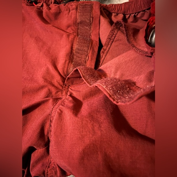 Vintage express maroon burgundy cargo Velcro pants size medium waist 28 in - Picture 14 of 15